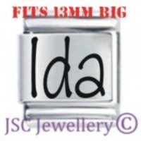 Ida Etched Name Charm - Fits BIG size 13mm