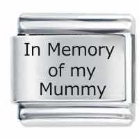 In Memory Of My Mummy ETCHED Italian Charm