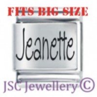 Jeanette Etched Name Charm - Fits BIG size 13mm