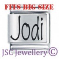 Jodi Etched Name Charm - Fits BIG size 13mm