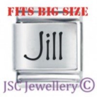 Jill Etched Name Charm - Fits BIG size 13mm