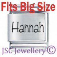 Hannah Etched Name Charm - Fits BIG size 13mm