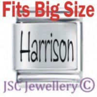 Harrison Etched Name Charm - Fits BIG size 13mm