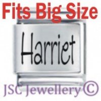 Harriet Etched Name Charm - Fits BIG size 13mm