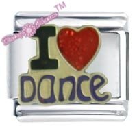 I Love (heart) Dance Italian Charm