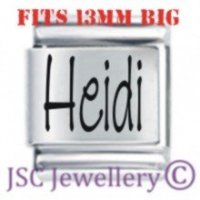 Heidi Etched Name Charm - Fits BIG size 13mm