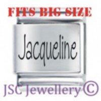 Jacqueline Etched Name Charm - Fits BIG size 13mm