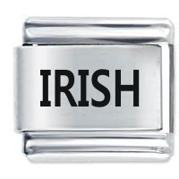 Irish ETCHED Italian Charm