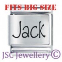 Jack Etched Name Charm - Fits BIG size 13mm