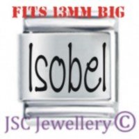 Isobel Etched Name Charm - Fits BIG size 13mm
