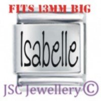 Isabelle Etched Name Charm - Fits BIG size 13mm