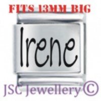 Irene Etched Name Charm - Fits BIG size 13mm