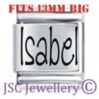 Isabel Etched Name Charm - Fits BIG size 13mm