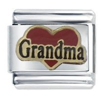 Grandma Heart Italian Charm