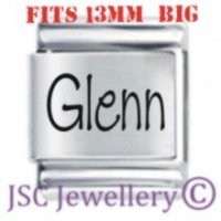 Glenn Etched Name Charm - Fits BIG size 13mm