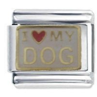 I Love (heart) My Dog Italian Charm