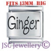 Ginger Etched Name Charm - Fits BIG size 13mm