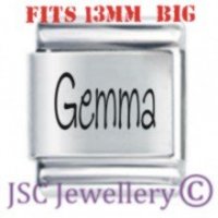 Gemma Etched Name Charm - Fits BIG size 13mm