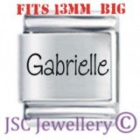 Gabrielle Etched Name Charm - Fits BIG size 13mm