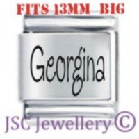 Georgina Etched Name Charm - Fits BIG size 13mm