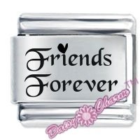 Friends Forever ETCHED Italian Charm