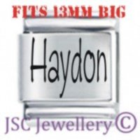 Haydon Etched Name Charm - Fits BIG size 13mm