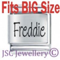 Freddie Etched Name Charm - Fits BIG size 13mm