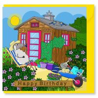Birthday Card - Garden Shed - Sheep - Amy Whelan 