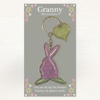 Lovely Granny Metal Keyring - Did you Know... - Ruffus Rabbit