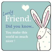 Lovely Friend Coaster - Ruffus Rabbit