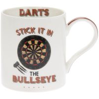 Darts Bullseye Motive Fine China Mug - Boxed
