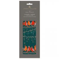 Christmas Robins on Wire Green Luxury Tissue Paper - Sara Miller