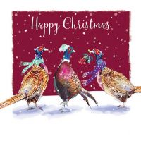 Christmas Card - Festive Pheasants - The Wildlife Ling Design