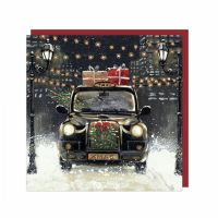 Charity Christmas Card Pack - 6 Cards - Xmas Taxi - Glitter Shelter