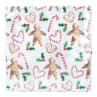 Gingerbread Man Xmas Paper Napkins - 20 Pack - Gisela Graham