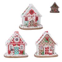 Gingerbread House Light Up Christmas Ornament - 3 Designs - Large - Gisela Graham