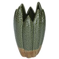 Antiqued Ceramic Cacti Cactus Vase Urn - Gisela Graham