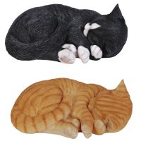 Cat Sleeping 2 Colours - Lifelike Garden Ornament - Indoor or Outdoor - Real Life