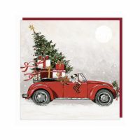 Charity Christmas Card Pack - 6 Cards - Car Tree Magic Awaits - Glitter Shelter