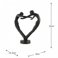 Elur Iron Figurine Heart Couple 15cm