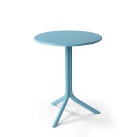 Nardi Step Table with Set of 2 Bistrot Chairs - Sky Blue