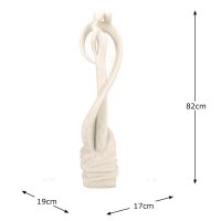 Solstice Sculptures Tender Kiss 82cm in Ivory Effect