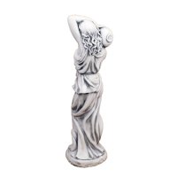 Solstice Sculptures Elizabeth Urn Girl 84cm - White Stone Effect