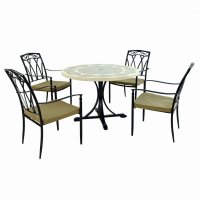AVIGNON Dining Table with 4 ASCOT Chairs Set