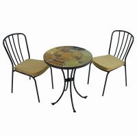 ONDARA 60cm Table with 2 MILAN Chairs Set