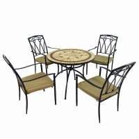 RICHMOND 91cm Table with 4 ASCOT Chairs Set
