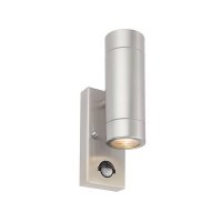 Saxby Atlantis LED 7W Stainless Steel Outdoor 2lt Wall Light with PIR (73445)