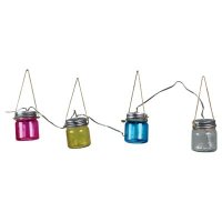 Luxform Blanes Coloured 8 LED Solar String Jar Lights - (LF1036)
