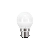 INTEGRAL GOLF BALL BULB B22 470LM 5W 2700K DIMMABLE 240 BEAM FROSTED (ILGOLFB22DC045)