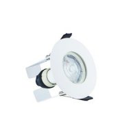 INTEGRAL EVOFIRE FIRE RATED DOWNLIGHT 70MM CUTOUT 3PACK IP65 WHITE ROUND +GU10 HOLDER & INSULATION GUARD (ILDLFR70D003-3)